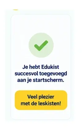 Edukist op het Android startscherm