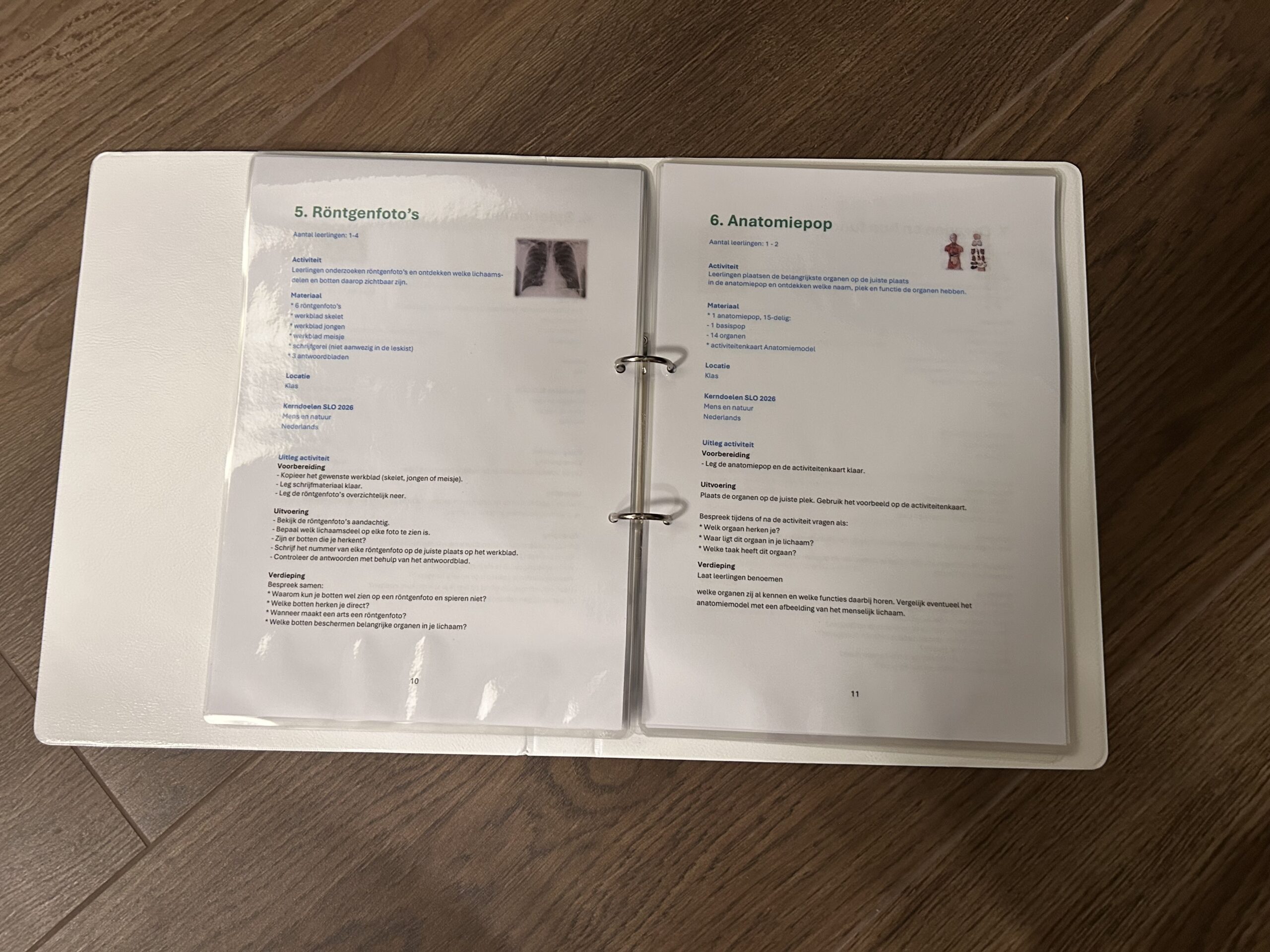 Handleiding met uitgebreide instructies voor de leskist Mijn lichaam